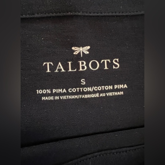 Talbots Navy Short Sleeve Tee - Picture 3 of 8